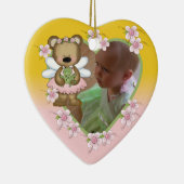Ornement personnalisé de photo d'ours d'ange (Droite)