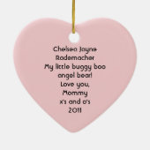 Ornement personnalisé de photo d'ours d'ange (Dos)