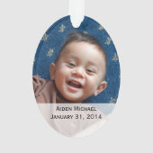 Ornement personnalisé de photos de bébé (dos)