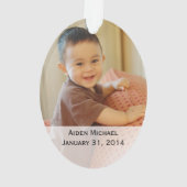 Ornement personnalisé de photos de bébé (dos)