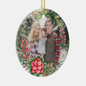 Ornement personnalisé de poinsettia de verdure de (Droite)