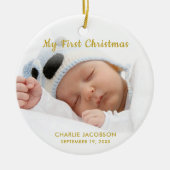 Ornement personnalisé de premier Noël pour bébé ga (Devant)