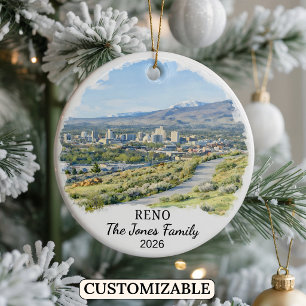 Ornement personnalisé de Reno, État du Nevada pers