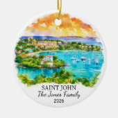 Ornement personnalisé de Saint John, Caraïbes pers (Devant)