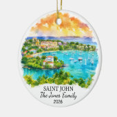 Ornement personnalisé de Saint John, Caraïbes pers (Gauche)