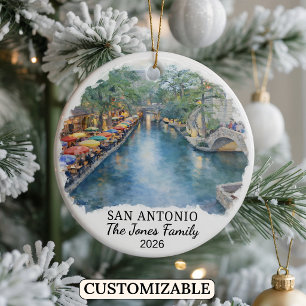 Ornement personnalisé de San Antonio, Texas sur me