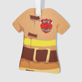 Ornement personnalisé de sapeur-pompier de pompier (devant)