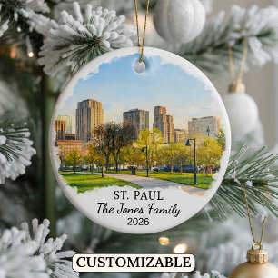 Ornement personnalisé de St. Paul, Minnesota sur m