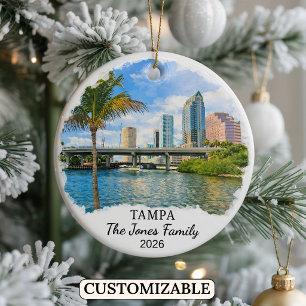 Ornement personnalisé de Tampa, Floride sur mesure