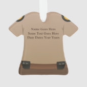 Ornement personnalisé de vacances de Noël de (dos)