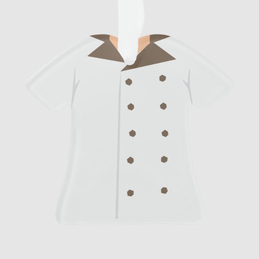 Ornement personnalisé de vacances de Noël de chef (devant)