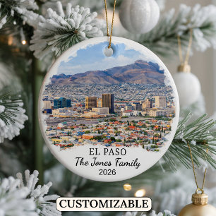 Ornement personnalisé d'El Paso, Texas sur mesure