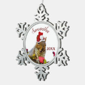 Ornement personnalisé des écureuils de Noël (Vue impression)