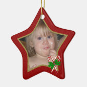 Ornement personnalisé d'étoile de Noël (Gauche)