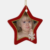 Ornement personnalisé d'étoile de Noël (Droite)