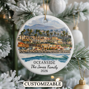 Ornement personnalisé d'Oceanside, Californie sur