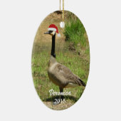 Ornement personnalisé d'oie de Noël (Droite)