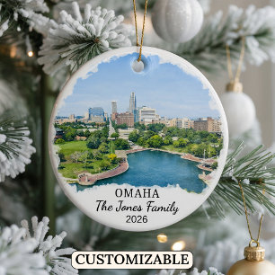 Ornement personnalisé d'Omaha, Nebraska sur mesure