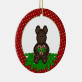 Ornement personnalisé d'ours de Noël (Droite)