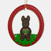 Ornement personnalisé d'ours de Noël (Gauche)