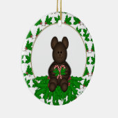 Ornement personnalisé d'ours de Noël (Droite)