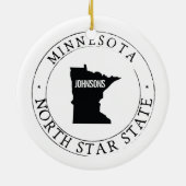 Ornement personnalisé du Minnesota (Dos)