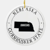 Ornement personnalisé du Nebraska (Dos)