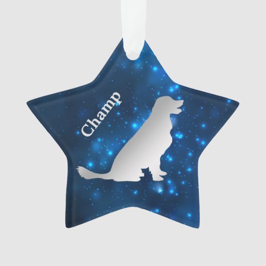 Ornement personnalisé en forme de chien Golden Ret (devant)
