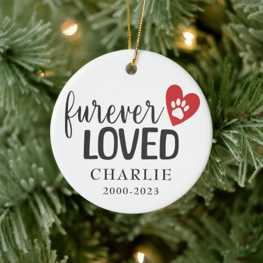 Ornement personnalisé en mémoire de notre chien (Arbre)