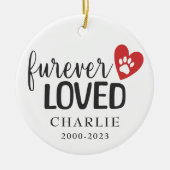 Ornement personnalisé en mémoire de notre chien (Devant)