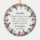 Ornement personnalisé Godmère Baptême Merci (Devant)