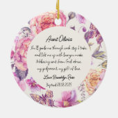 Ornement personnalisé Godmère Baptême Merci (Dos)