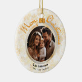 Ornement personnalisé Gold Snowflake (Droite)