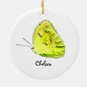 Ornement personnalisé jaune de papillon de soufre (Dos)