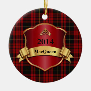 Ornement personnalisé MacQueen Tartan Plaid