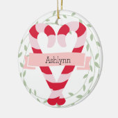 Ornement personnalisé mignon de Noël de (Gauche)