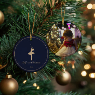 Ornement personnalisé Mon Premier Noël Élégant