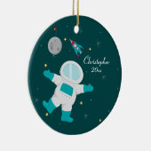 Ornement personnalisé par astronaute mignon (Droite)