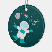 Ornement personnalisé par astronaute mignon (Gauche)