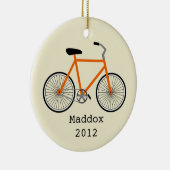 Ornement personnalisé par bicyclette orange (Droite)