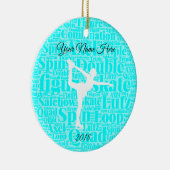 Ornement personnalisé par glace de patinage (Droite)