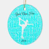 Ornement personnalisé par glace de patinage (Gauche)