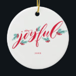 Ornement personnalisé peint à la main de Noël<br><div class="desc">Ornement personnalisé peint à la main de Noël</div>