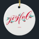 Ornement personnalisé peint à la main de Noël<br><div class="desc">Ornement personnalisé peint à la main de Noël</div>