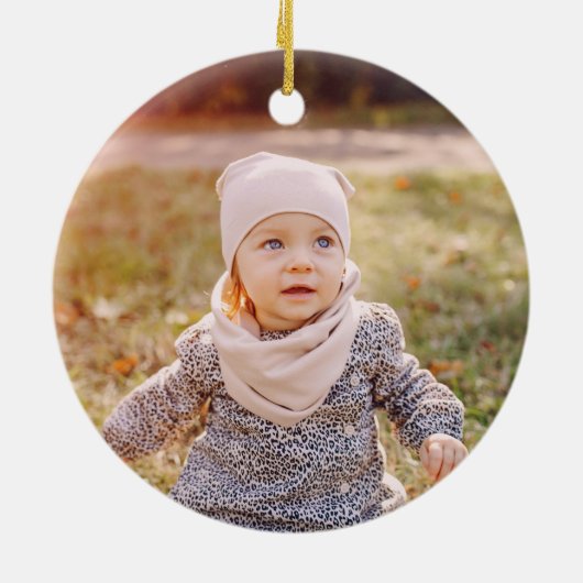 Ornement personnalisé peint à la main de Noël (Dos)