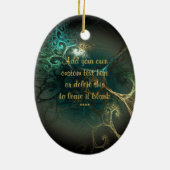 Ornement personnalisé pelucheux d'ours blanc (Dos)