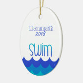 Ornement personnalisé pour le nageur (Gauche)