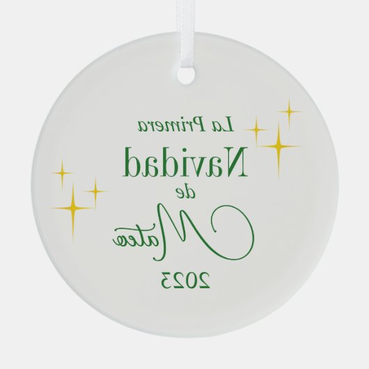 Ornement personnalisé Primera Navidad (Verso)