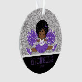 Ornement personnalisé violet et noir (devant)