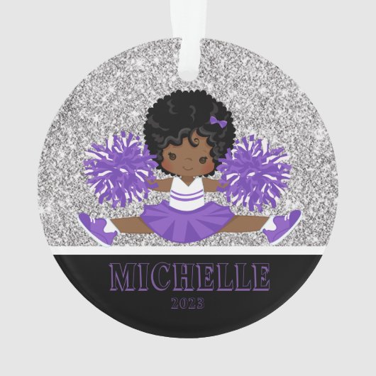 Ornement personnalisé violet et noir (dos)